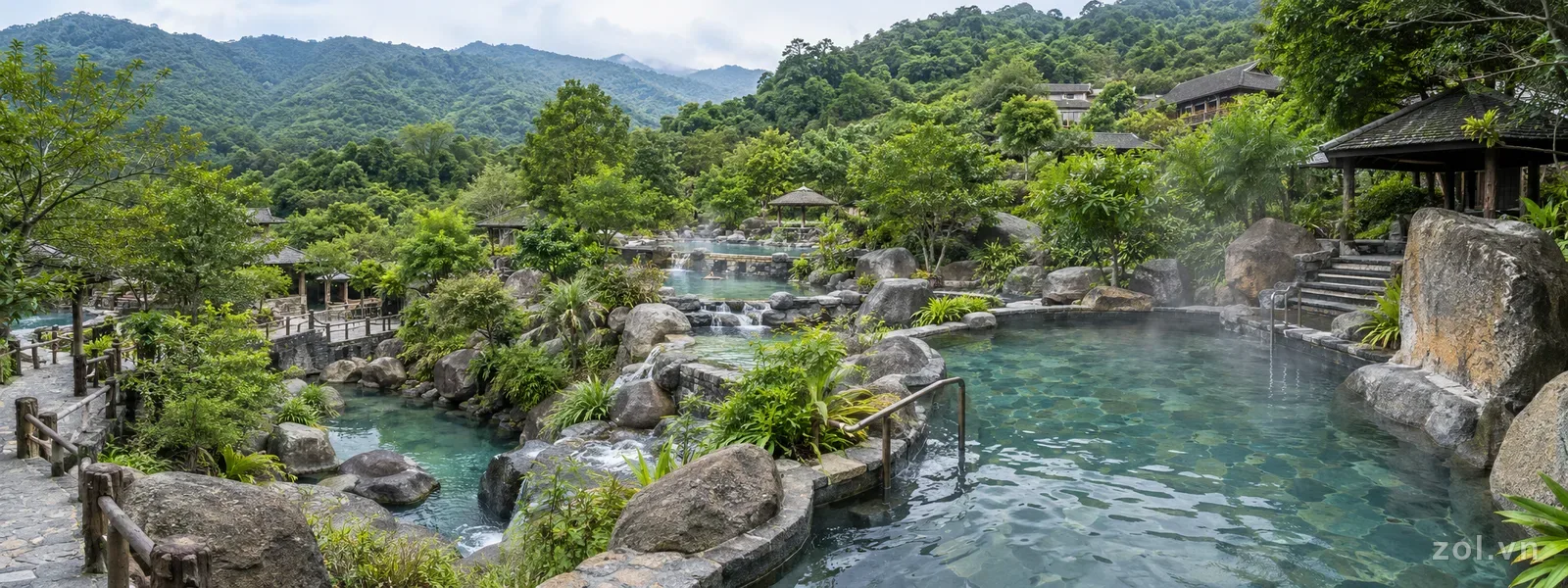 Горячие источники Hot Springs Park (Núi Thần Tài) под Данангом